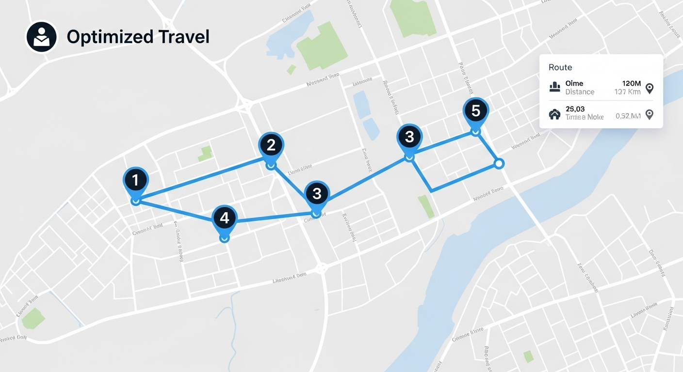 Optimización de viajes con múltiples paradas